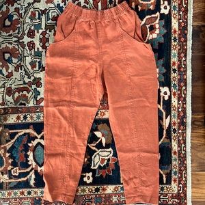 Elizabeth Suzann Clyde Pant Terracotta linen 6R